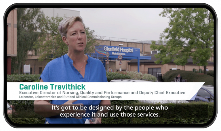 Caroline Trevithick, Executive Director of Nursing, Quality and Performance and Deputy Chief Executive at Leicester, Leicestershire & Rutland Clinical Commissioning Groups, speaking to media outside Glenfield Hospital